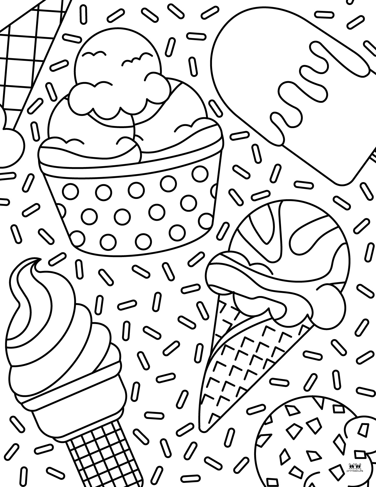 Ice Cream Coloring Pages 26 Printable Pages Printabulls