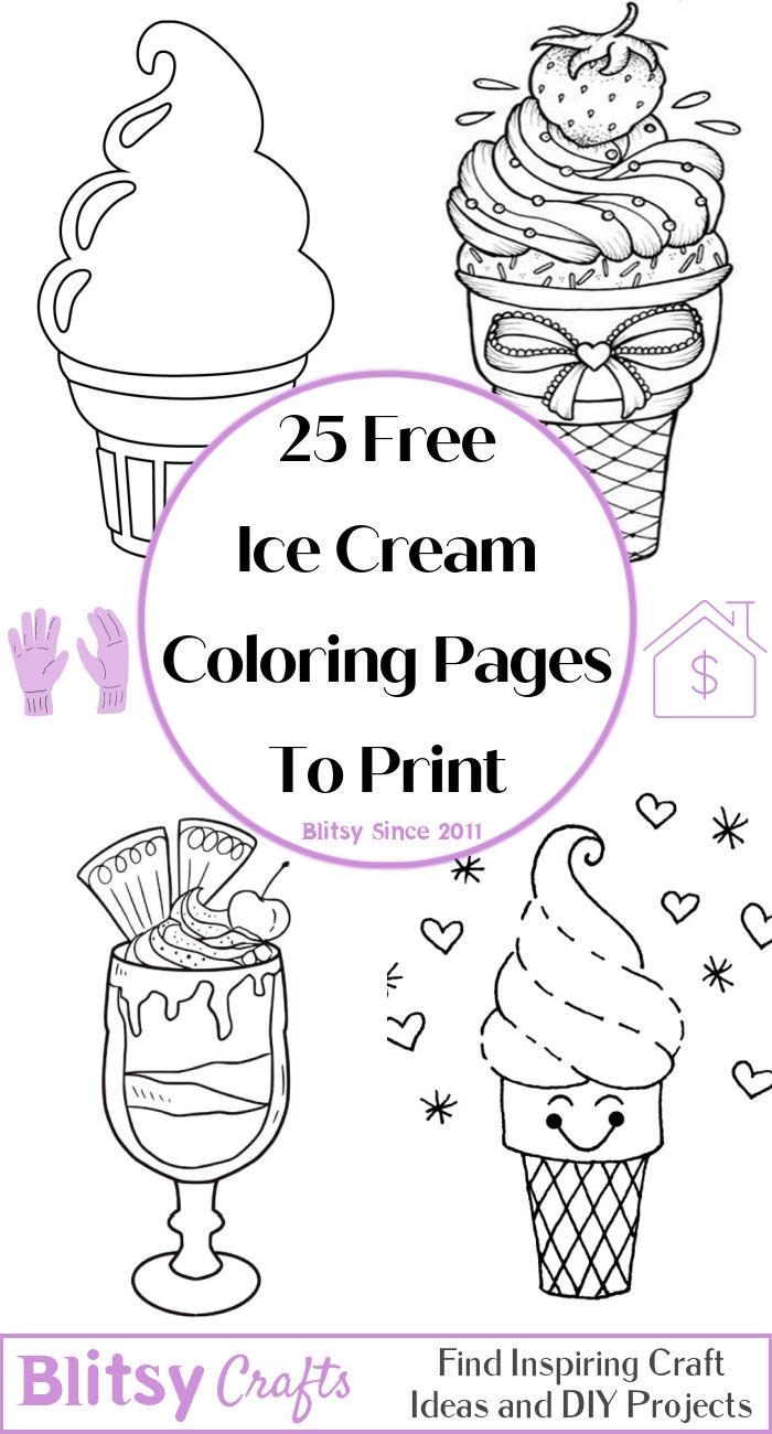 Ice Cream Coloring Pages For Kids Printable Ice Cream Coloring Pages For Kids Printable