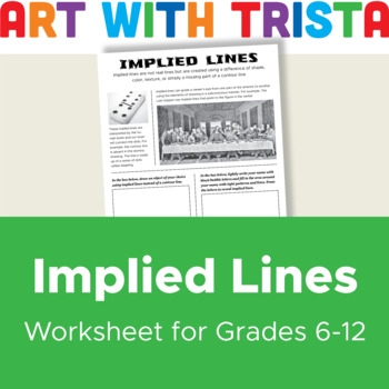 Implied Lines Art Worksheet By Art With Trista TpT Implied Lines Art Worksheet By Art With Trista TpT
