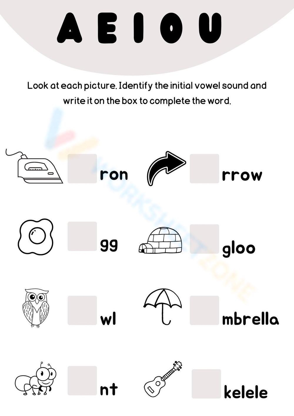 Initial Vowel Sounds Worksheet Worksheet Worksheets Library Initial Vowel Sounds Worksheet Worksheet Worksheets Library