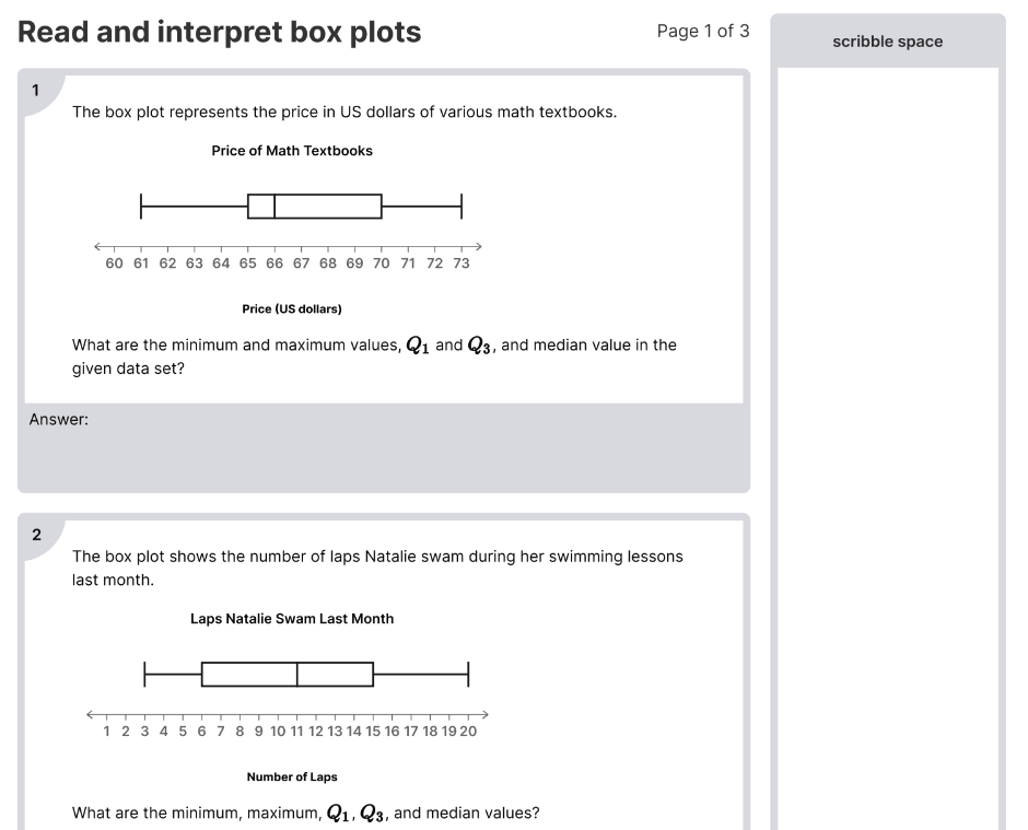 Interpreting Box And Whisker Worksheet Pdf