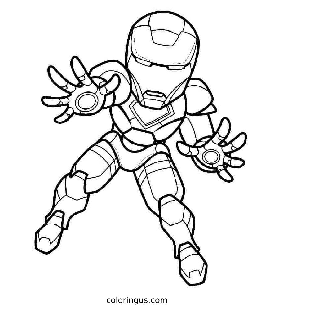 iron man coloring book pages