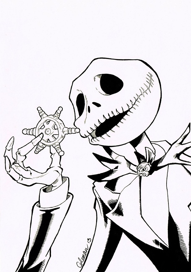 Jack Skellington Coloring Page At GetColorings Free Printable 