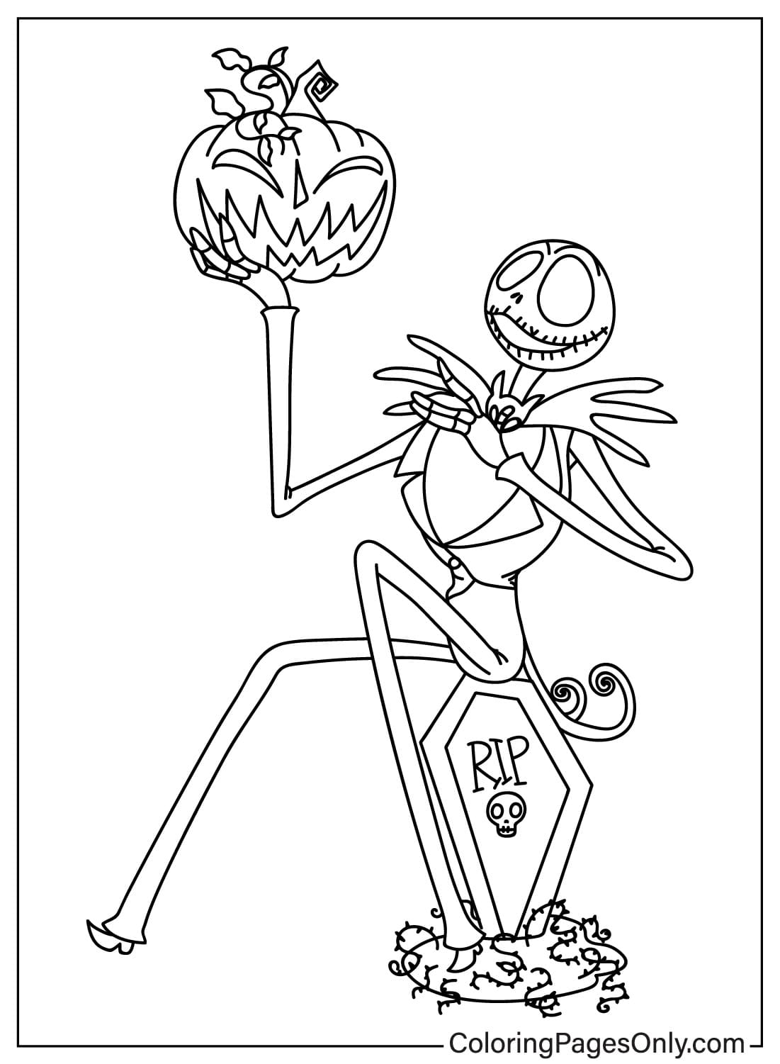 Jack Skellington Coloring Page Jack Skellington Coloring Page