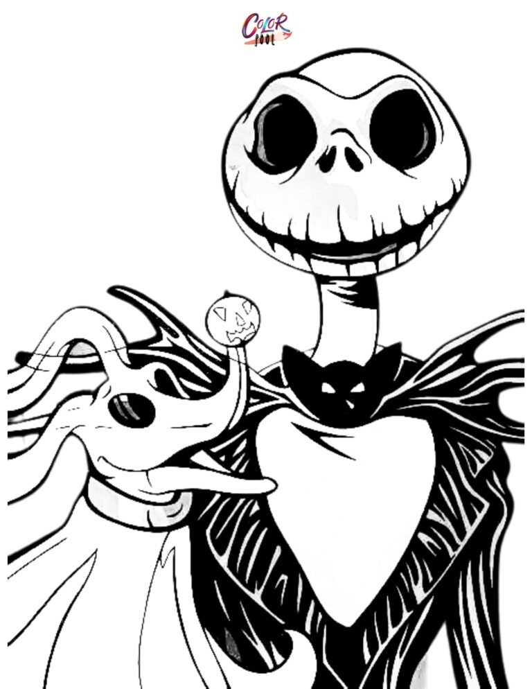 jack skeleton coloring pages