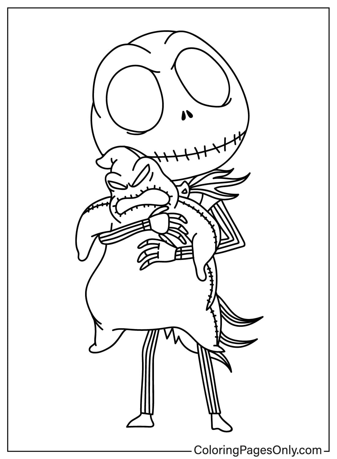 jack skellington coloring pages