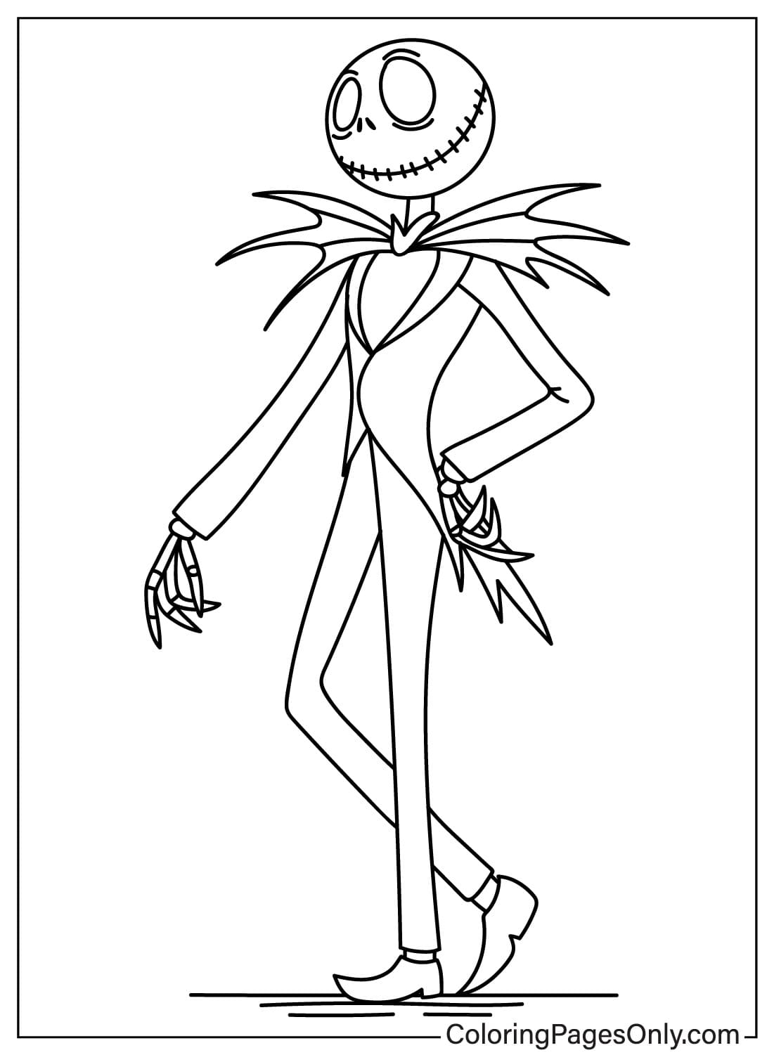Jack Skellington Coloring Pages Free Printable PDF Online Coloring