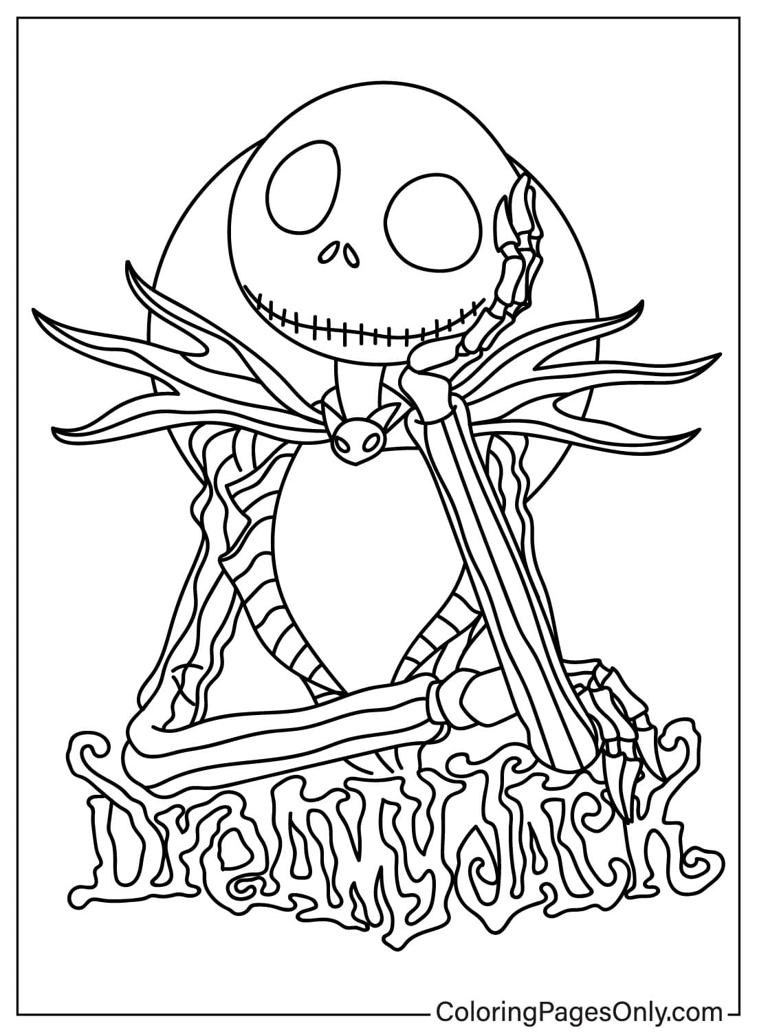 Jack Skellington Coloring Pages Free Printable PDF Online Coloring Jack Skellington Coloring Pages Free Printable PDF Online Coloring