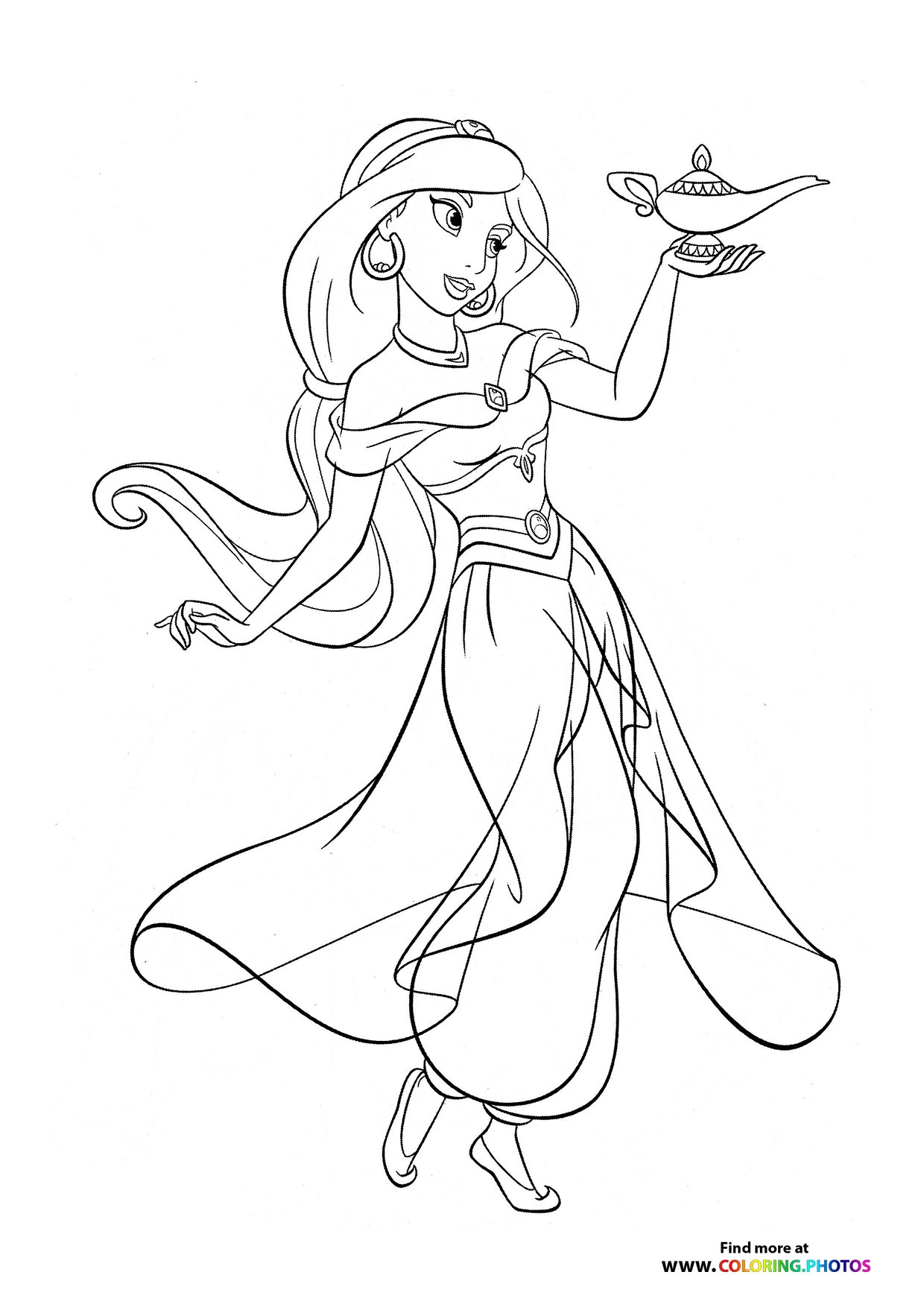 Jasmine Disney Princess Coloring Pages For Kids Jasmine Disney Princess Coloring Pages For Kids