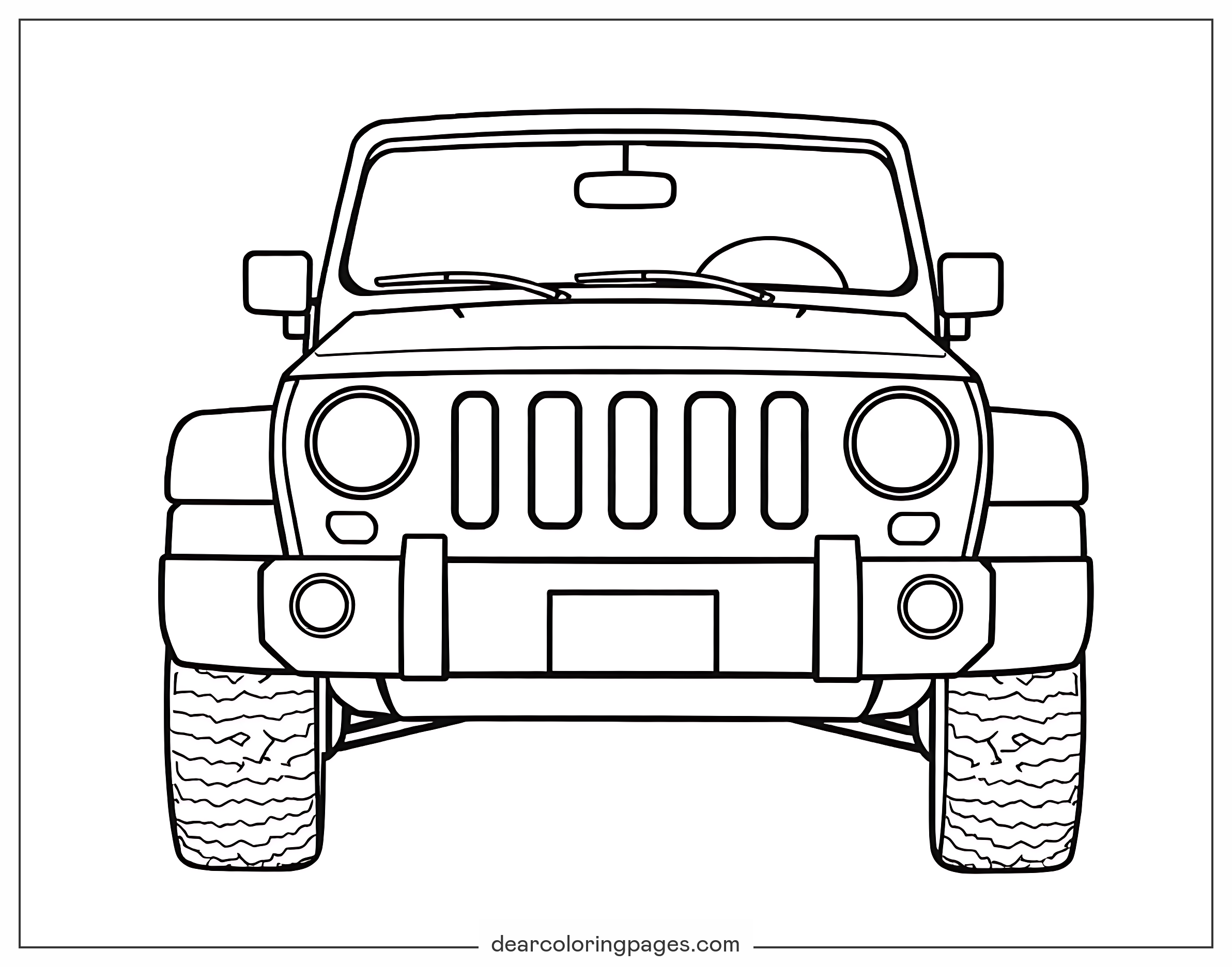 jeep coloring pages