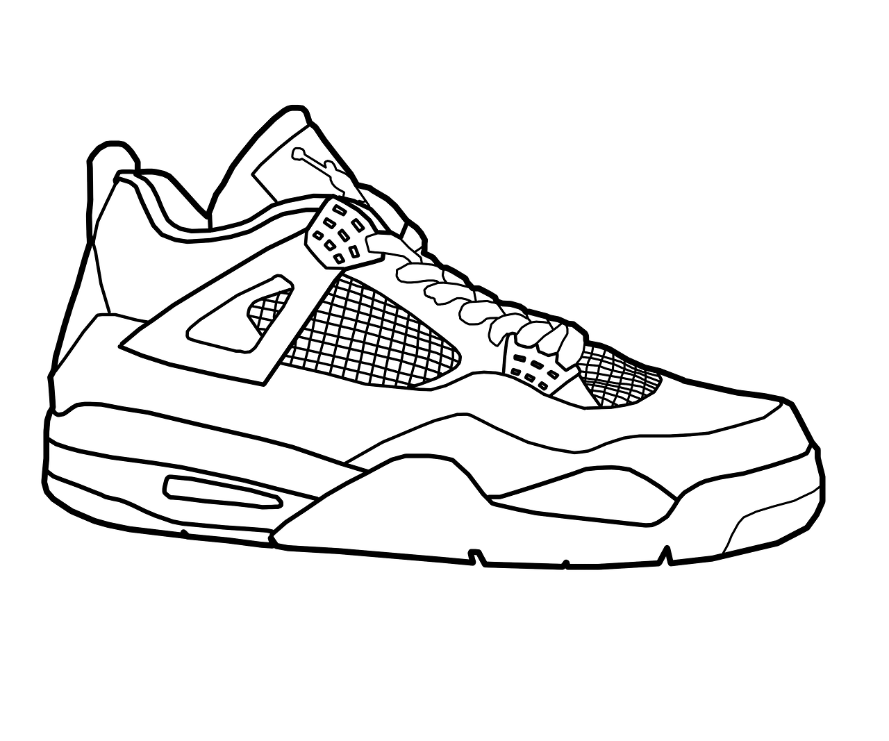 Jordan Shoes Coloring Pages Coloring Home