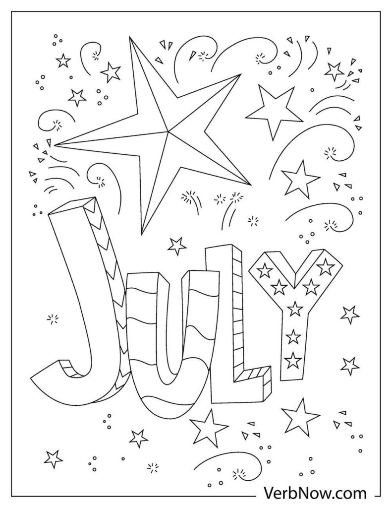 July Coloring Pages For Kids