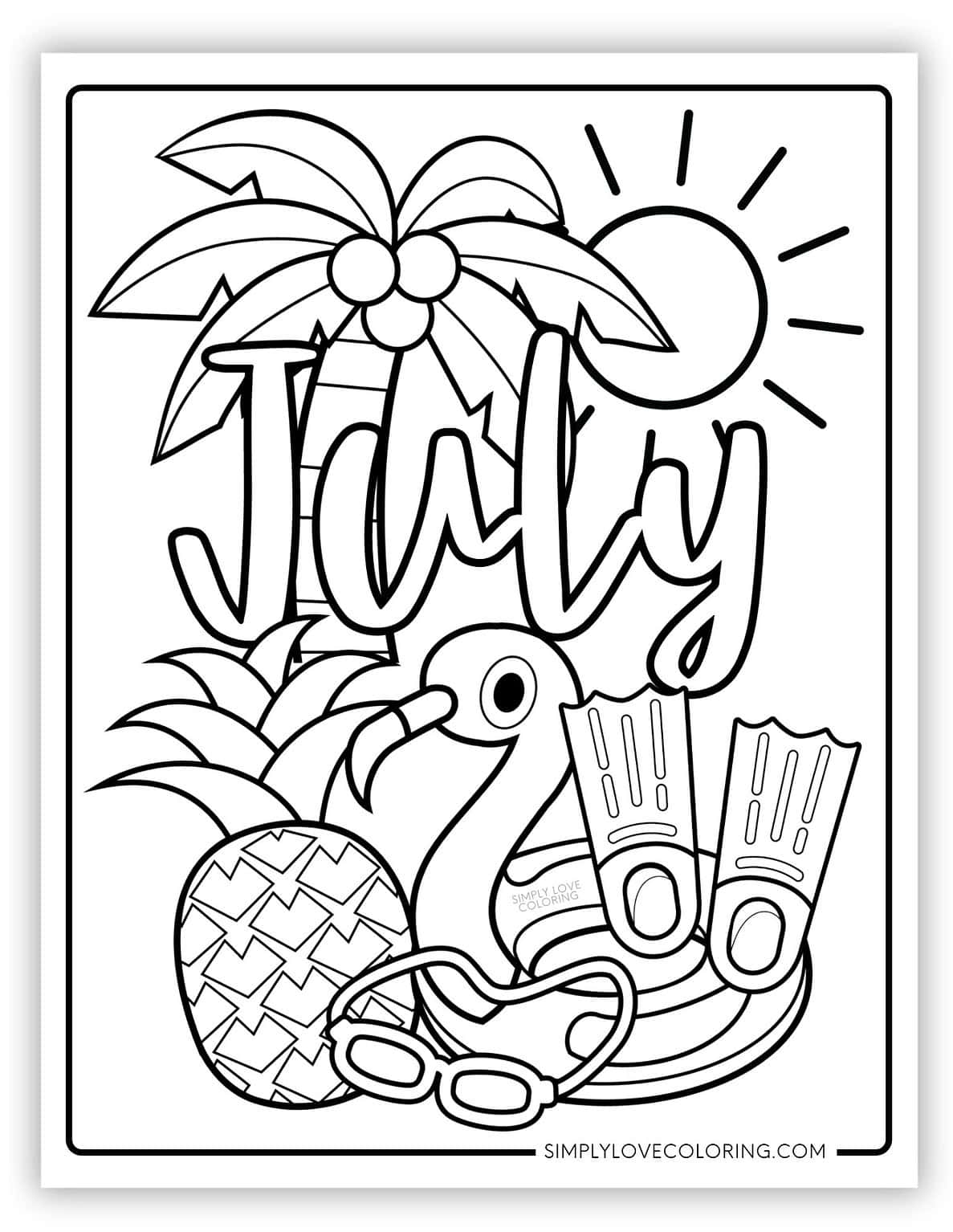 July Coloring Pages Free PDF Printables Simply Love Coloring