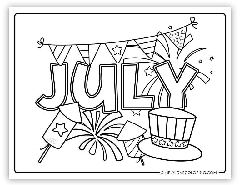 July Coloring Pages Free PDF Printables Simply Love Coloring