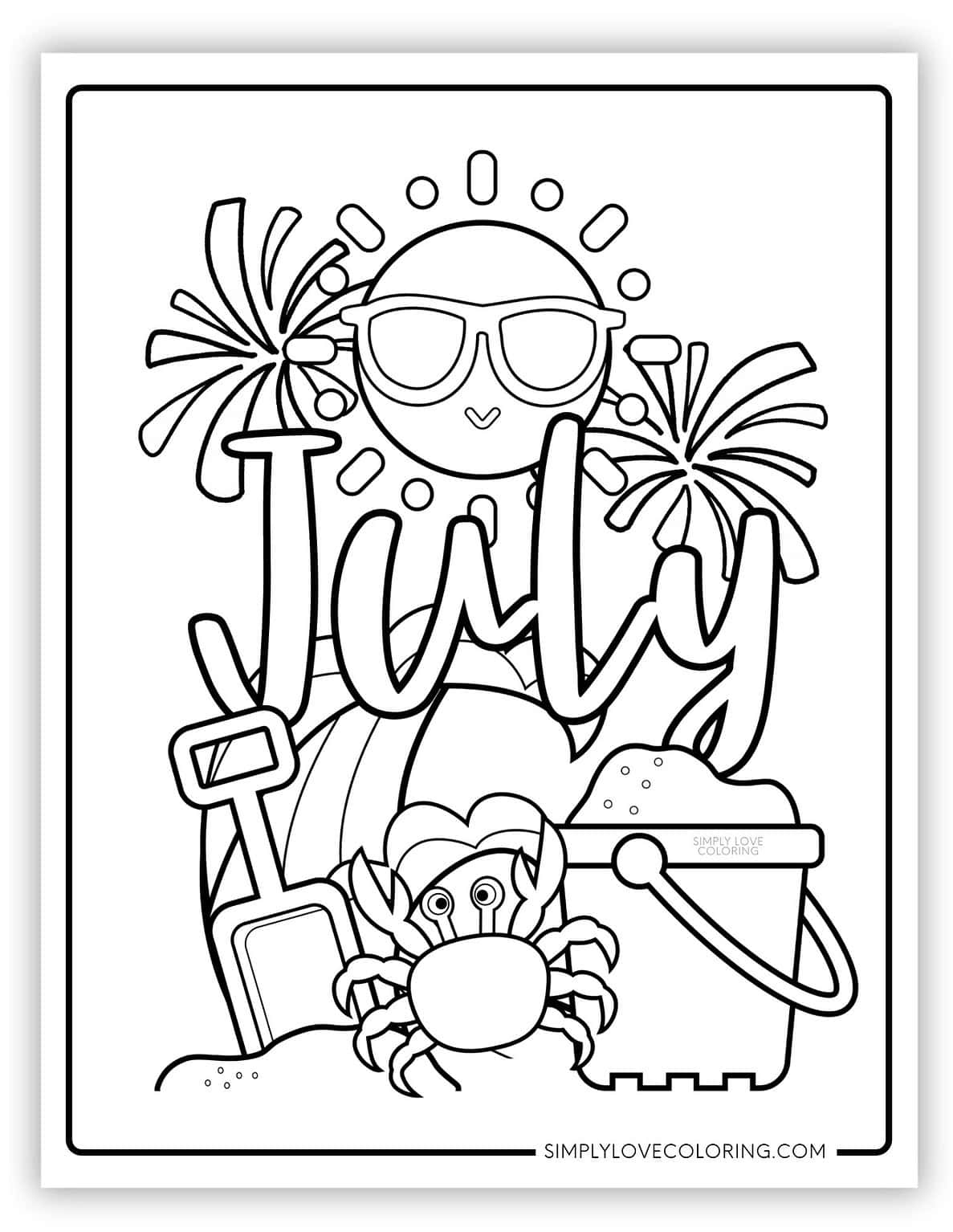 July Coloring Pages Free PDF Printables Simply Love Coloring