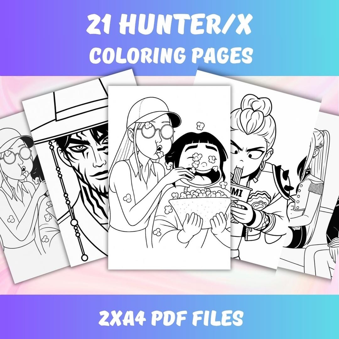 K pop Demon Hunters Hunter x Huntrix Coloring Pages 2xpdf Files 