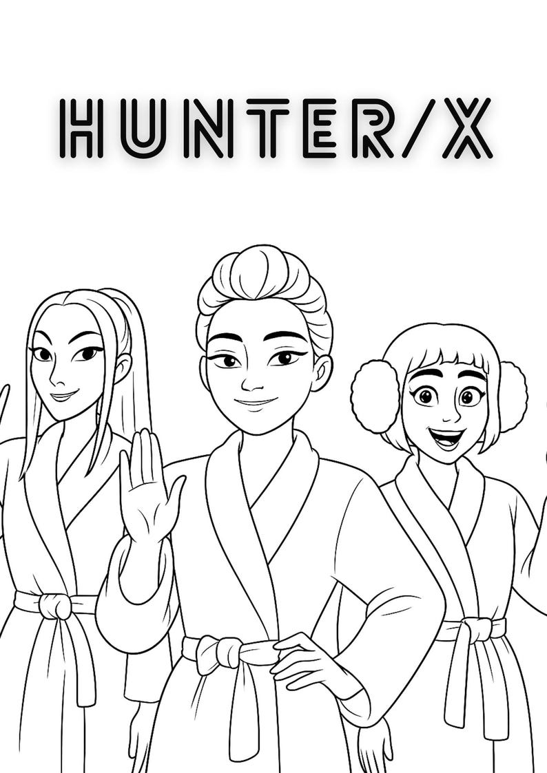 huntrix coloring page