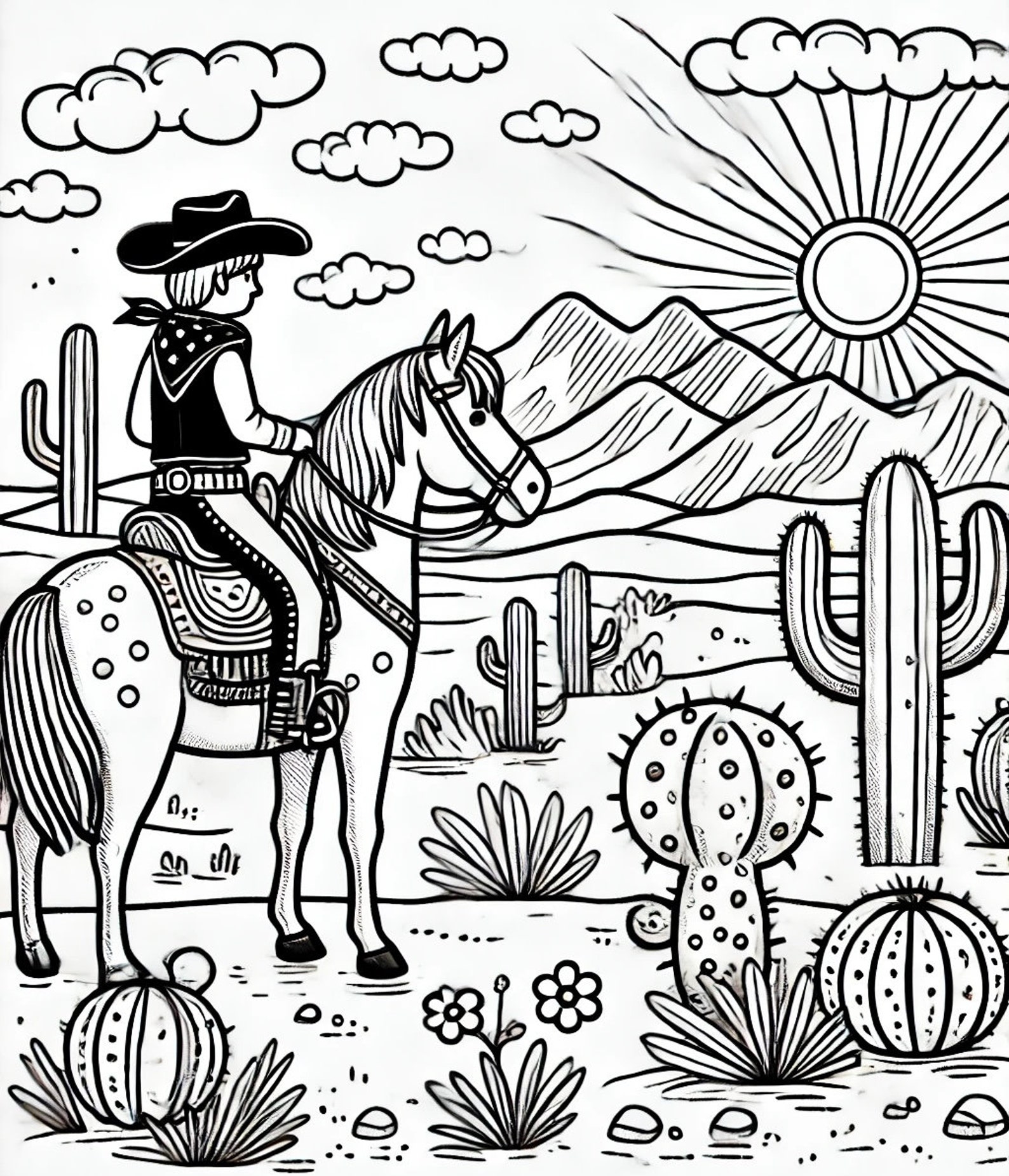 Kids Coloring Pages Cowboy Coloring Pages Wild West Coloring Pages 
