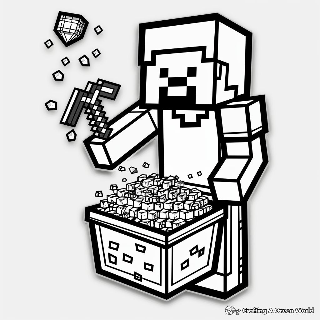 Kids Coloring Pages Minecraft Steve 2025 