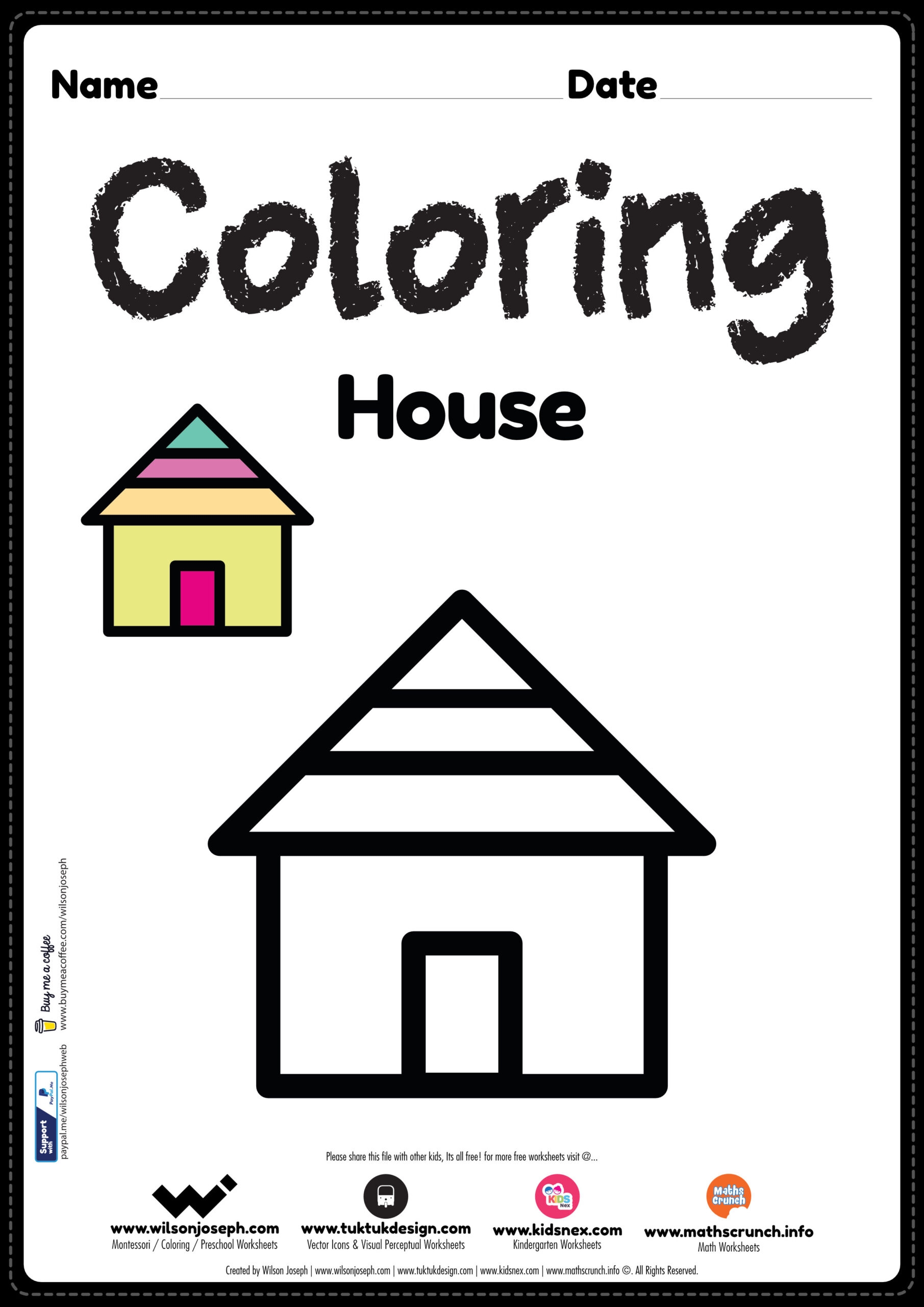 coloring worksheets for kindergarten