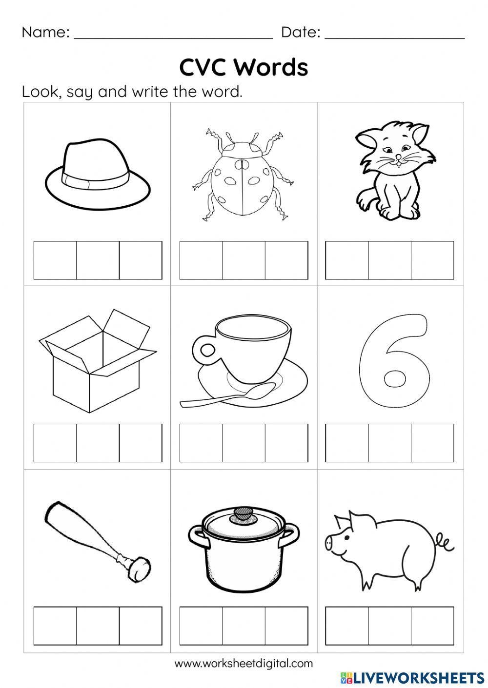 Kindergarten Free Worksheets CVC Words Activities Worksheets Library Kindergarten Free Worksheets CVC Words Activities Worksheets Library