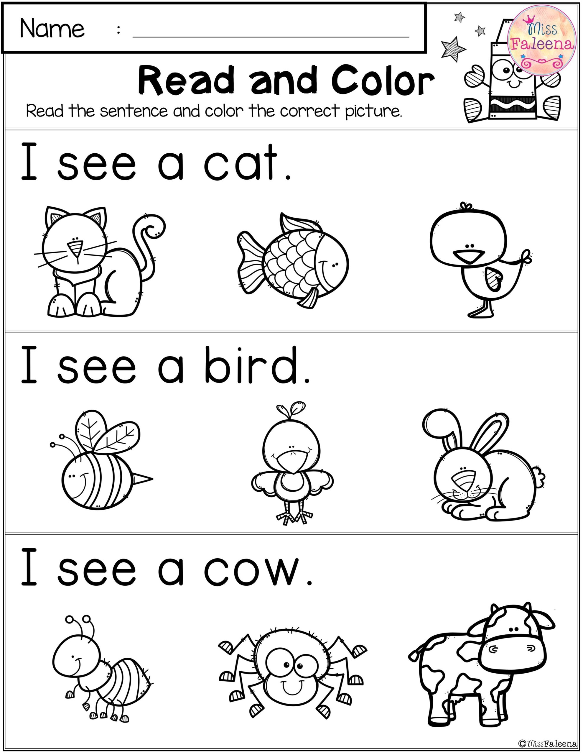 Kindergarten Reading Worksheets Printable Kindergarten Reading Worksheets Printable