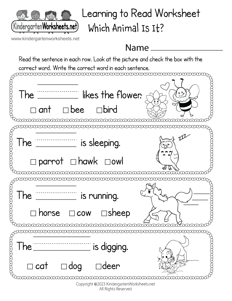 Kindergarten Reading Worksheets Printables Rekasource Kindergarten Reading Worksheets Printables Rekasource