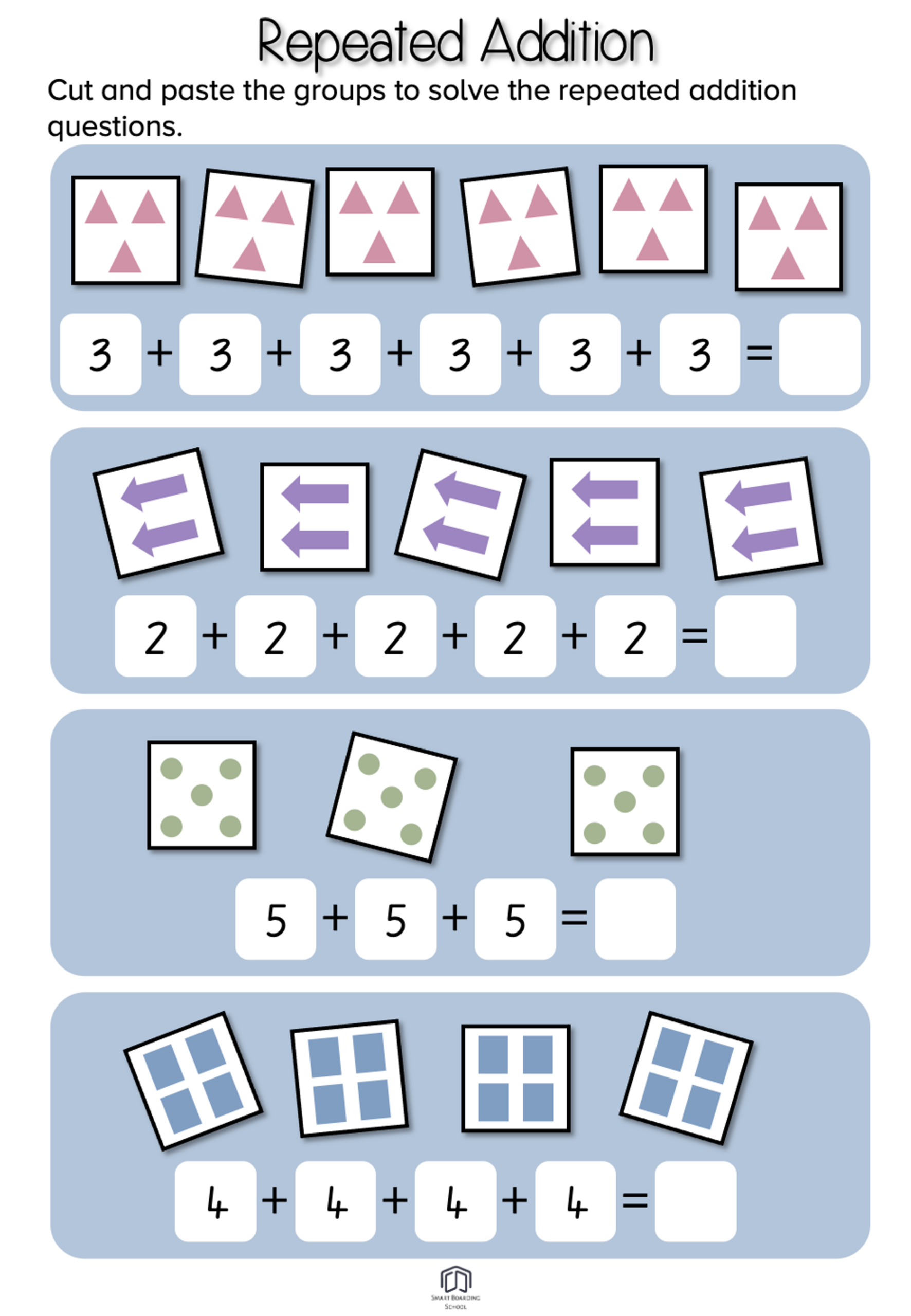 Kindergarten Repeated Addition Worksheet Kindergarten Repeated Addition Worksheet