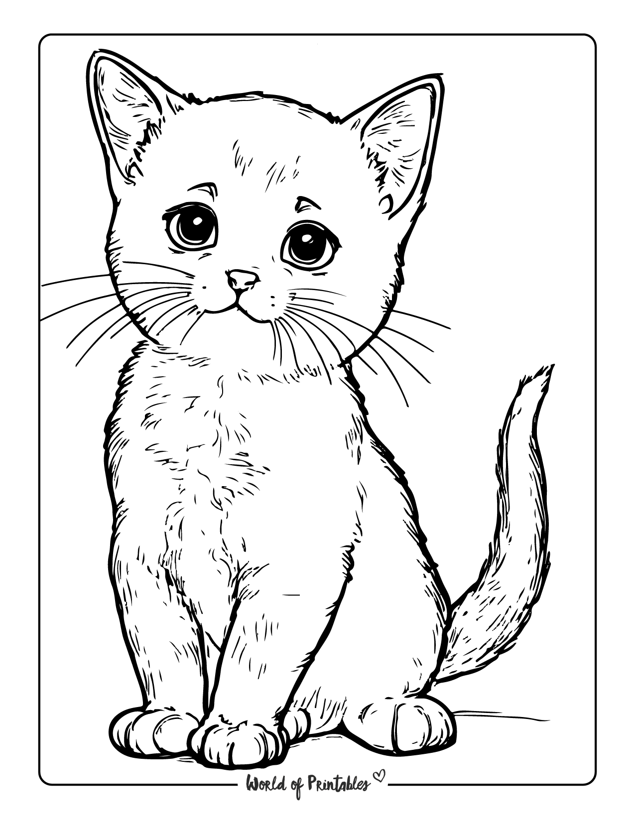 Kitty Cat Coloring Pages Printable Coloring Pages