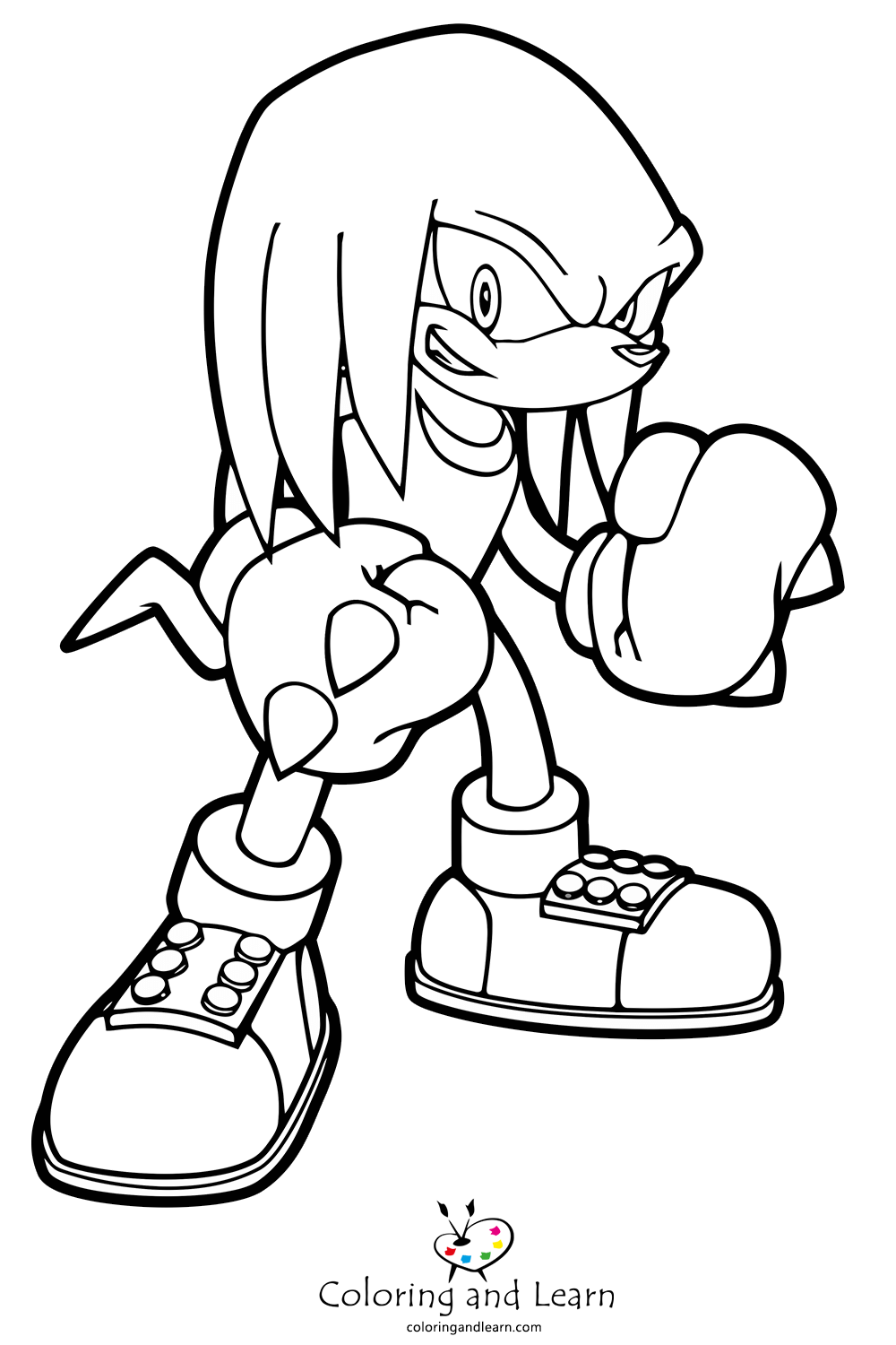Knuckles Coloring Pages FREE 2026 Coloring And Learn