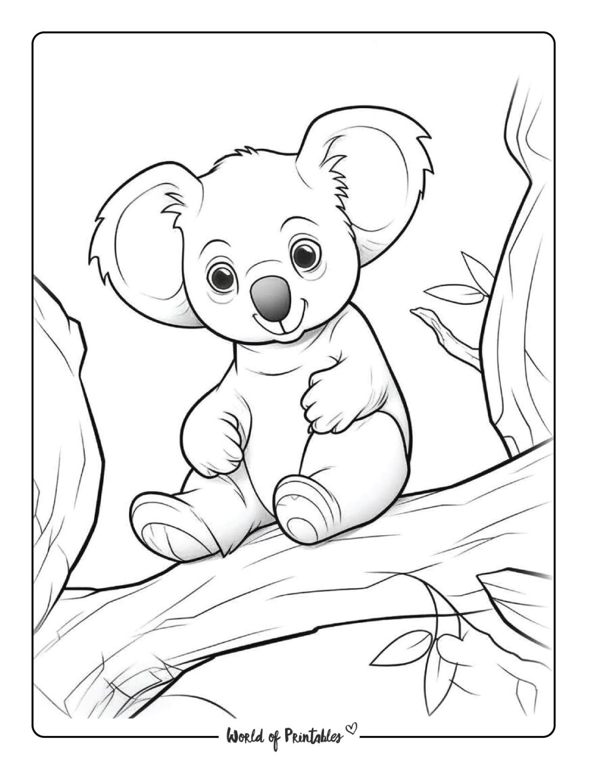 koala coloring page