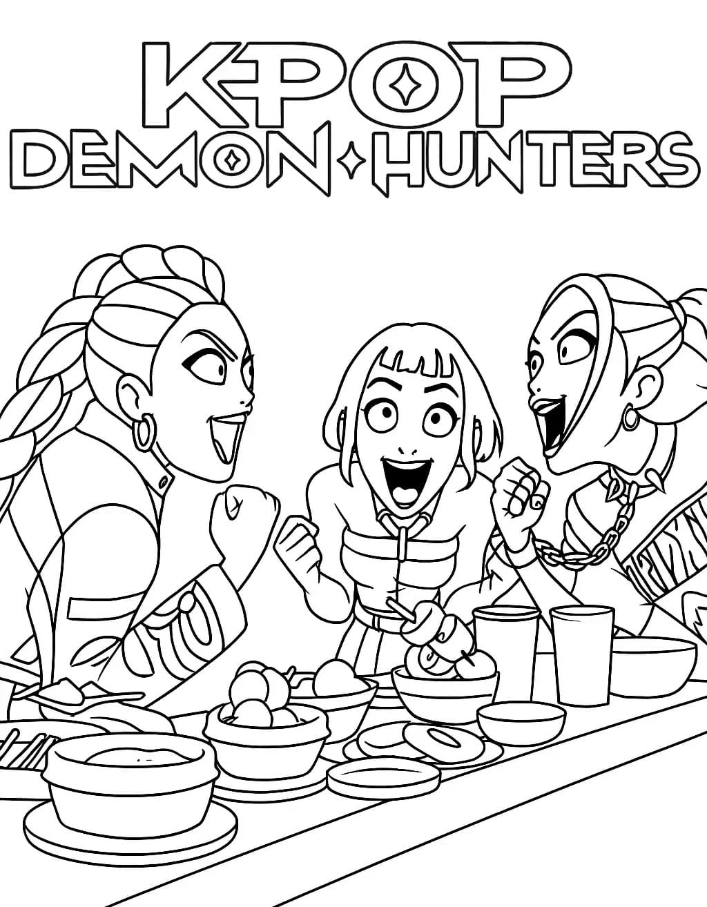 k pop demon hunter coloring pages