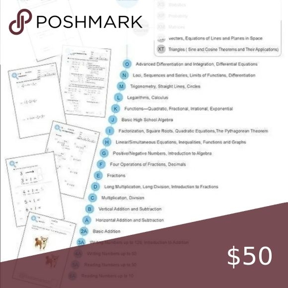 Kumon Math Worksheets Bundle With Levels 6a 5a 4a 3a 2a