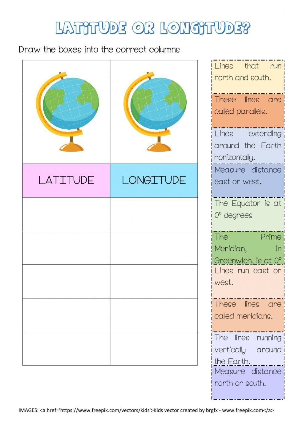 Labeling Latitude And Longitude Worksheet Worksheets Library