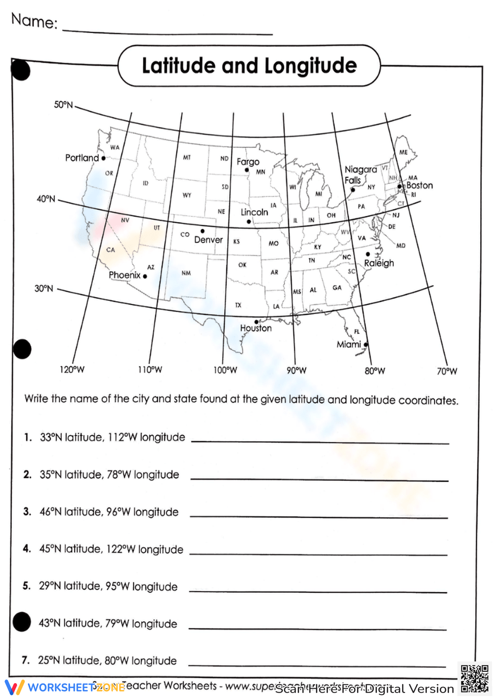 latitude and longitude worksheet latitude and longitude worksheet