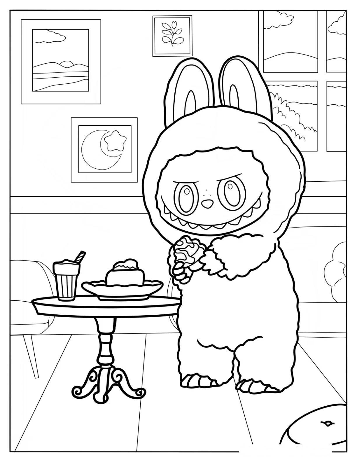 Labubu Coloring Pages Free Printable Downloads Labubu Coloring Pages Free Printable Downloads
