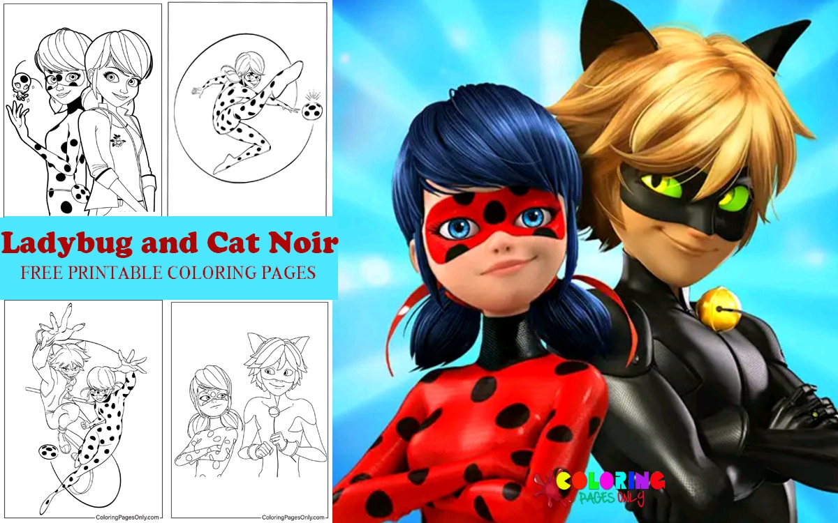 Ladybug And Cat Noir Kiss Coloring Pages 2025 