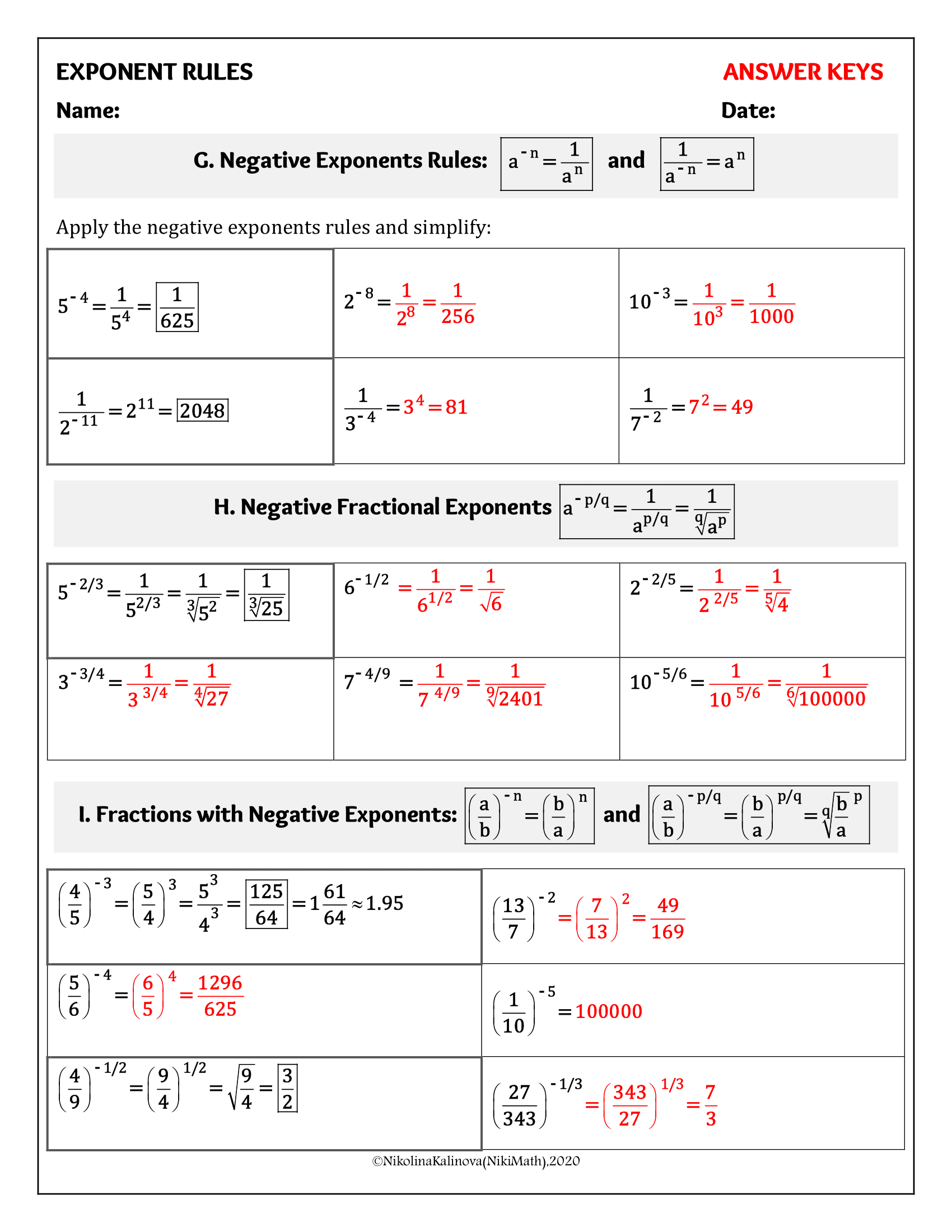 Laws Of Exponents Exponent Rules Practice 121 Examples Into 17 Laws Of Exponents Exponent Rules Practice 121 Examples Into 17