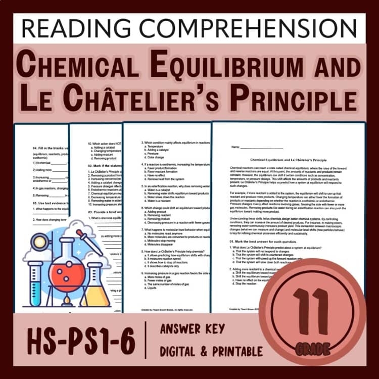 Le Ch telier 39 s Principle HS PS1 6 Chemistry Equilibrium Worksheet PDF 