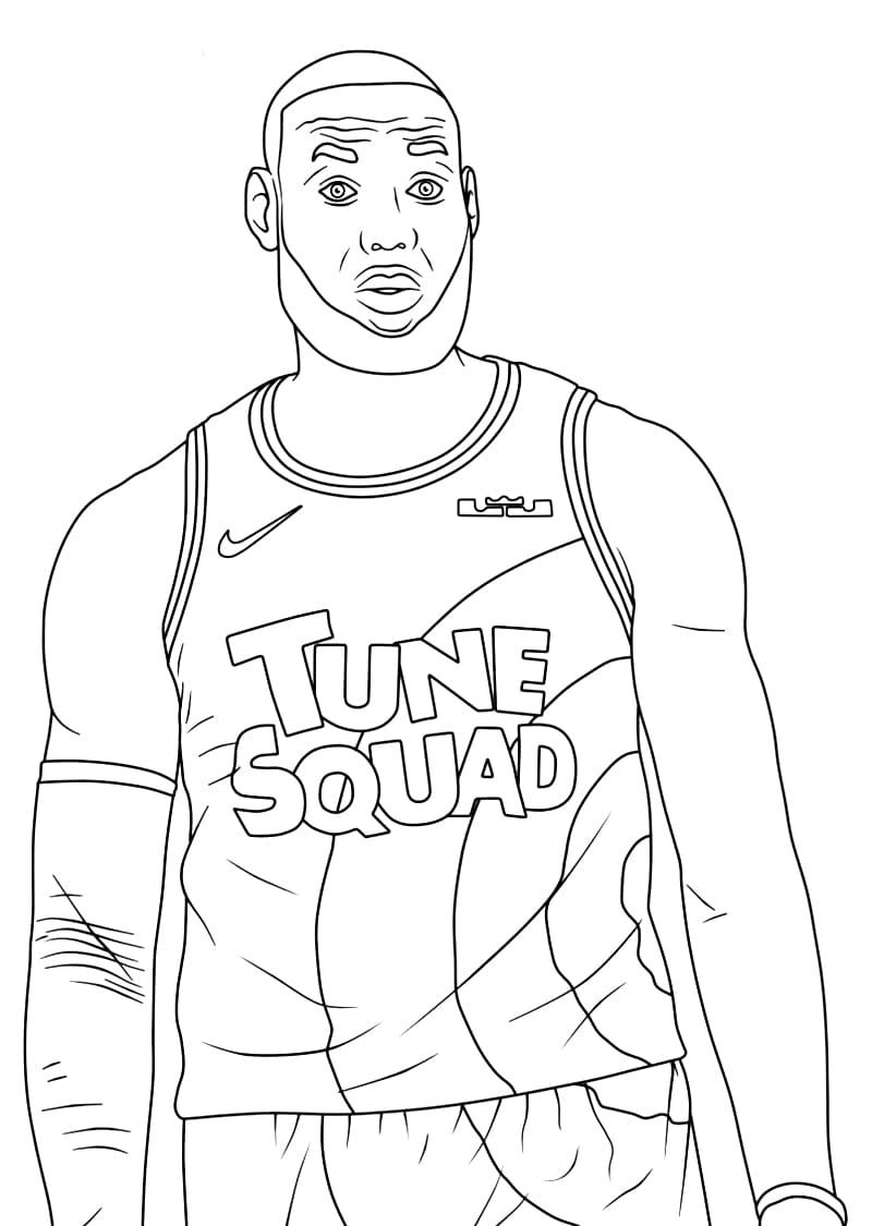 LeBron James Coloring Page LeBron James Coloring Page