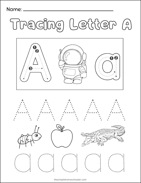 Letter A Trace Worksheet Practice Writing The Letter A Letter A Trace Worksheet Practice Writing The Letter A