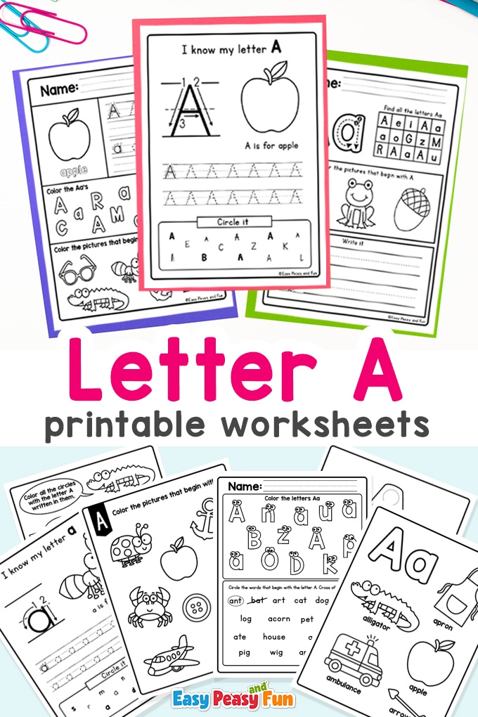Letter A Worksheets For Preschool And Kindergarten Easy Peasy And Fun Letter A Worksheets For Preschool And Kindergarten Easy Peasy And Fun