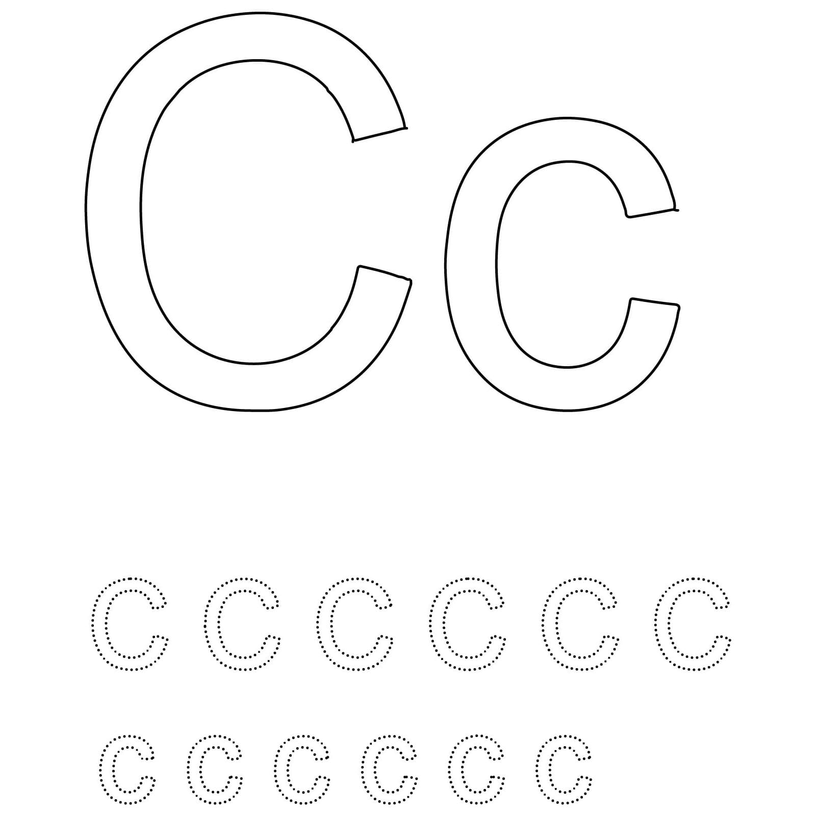Letter C Tracing Worksheet Coloring Page Download Print Or Color 