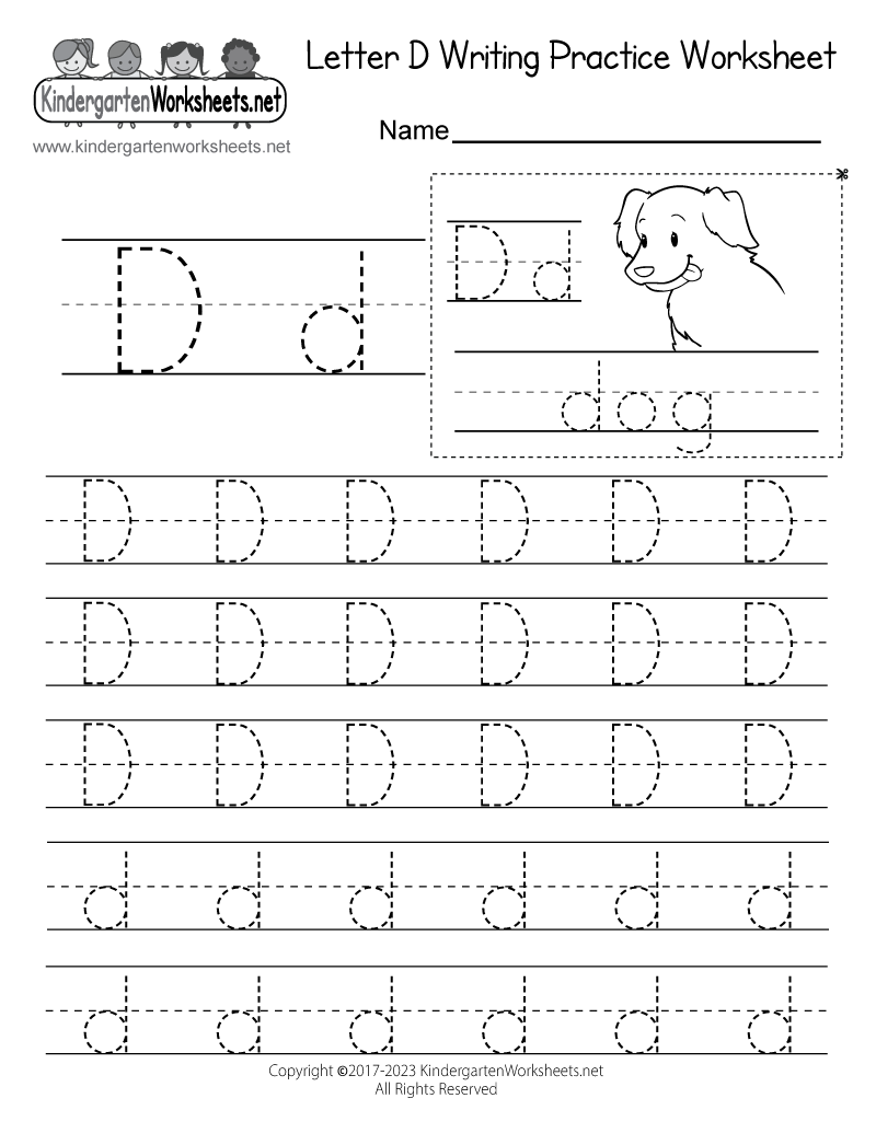 worksheet for letter d worksheet for letter d