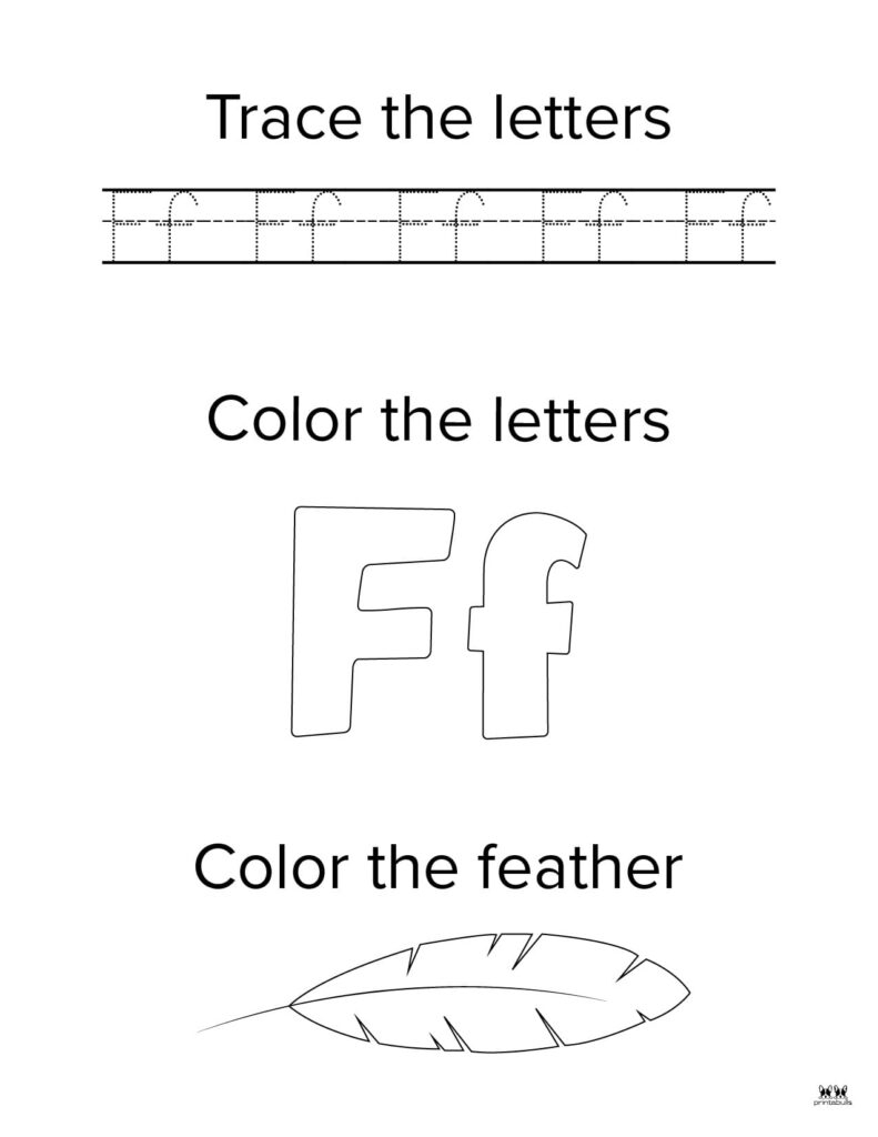 Letter F Preschool Worksheets