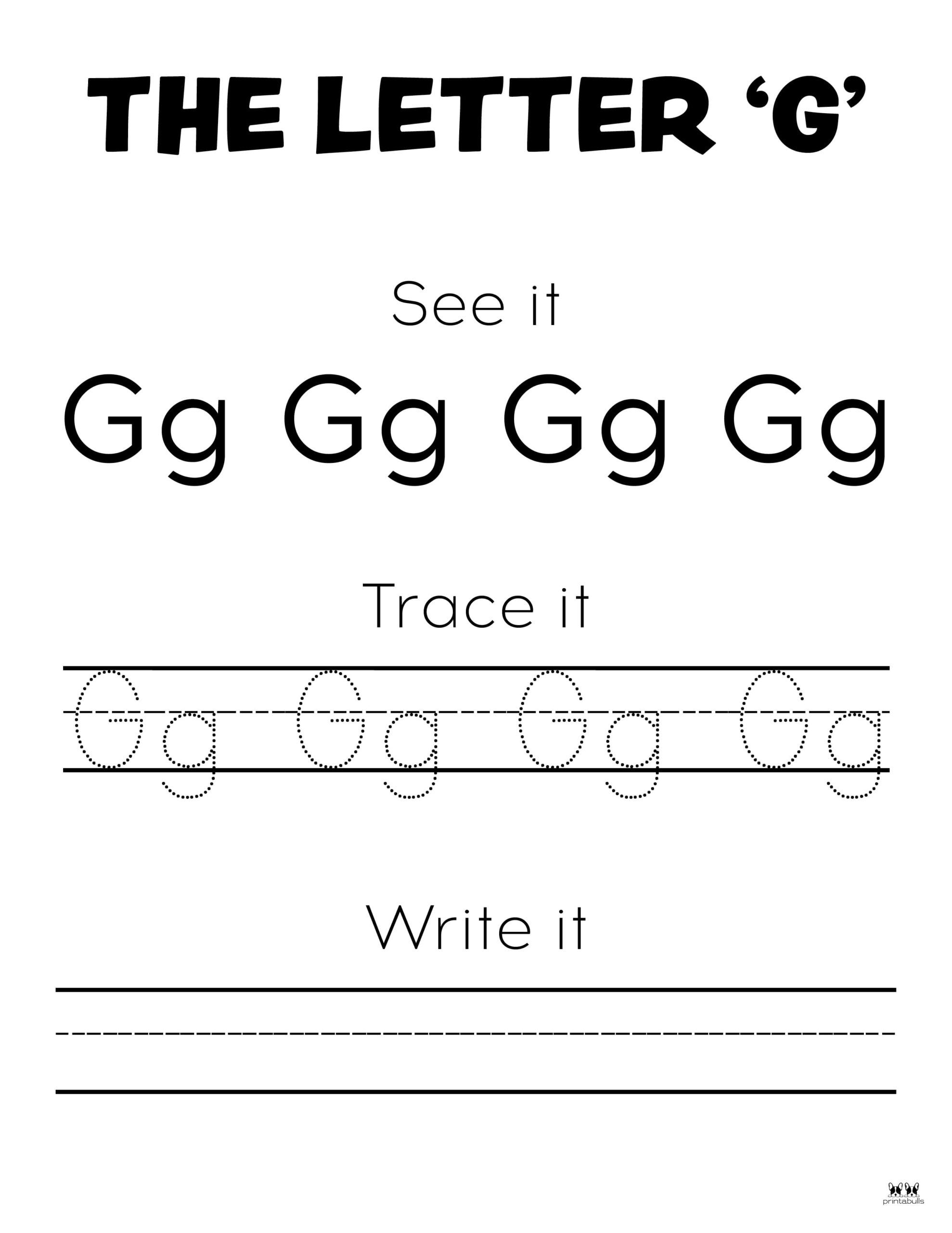 Letter G Worksheets 50 FREE Printables Printabulls