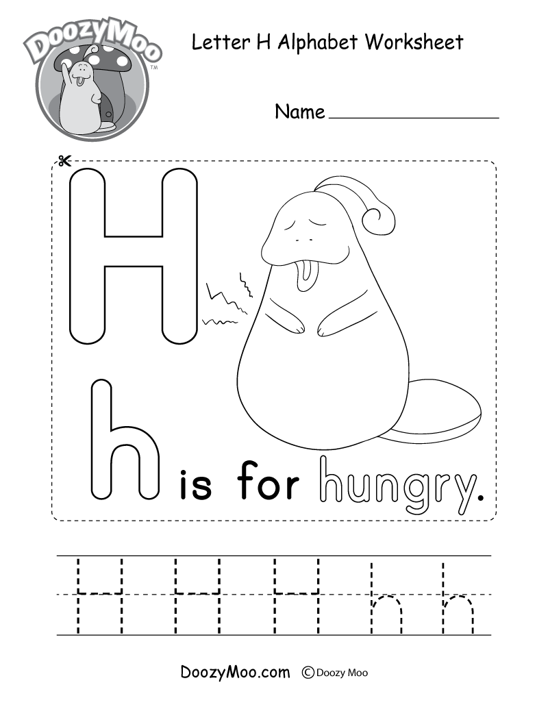 letter h worksheet