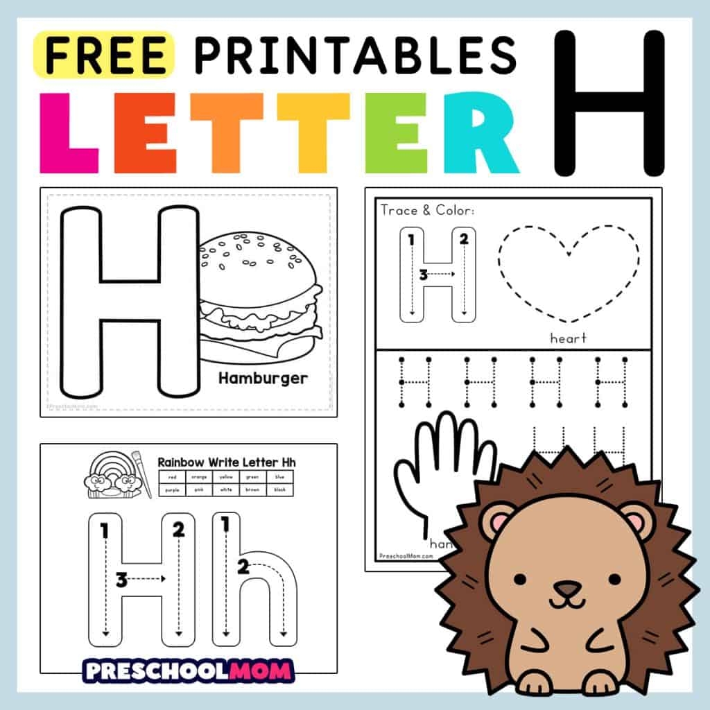 letter h worksheets for preschool