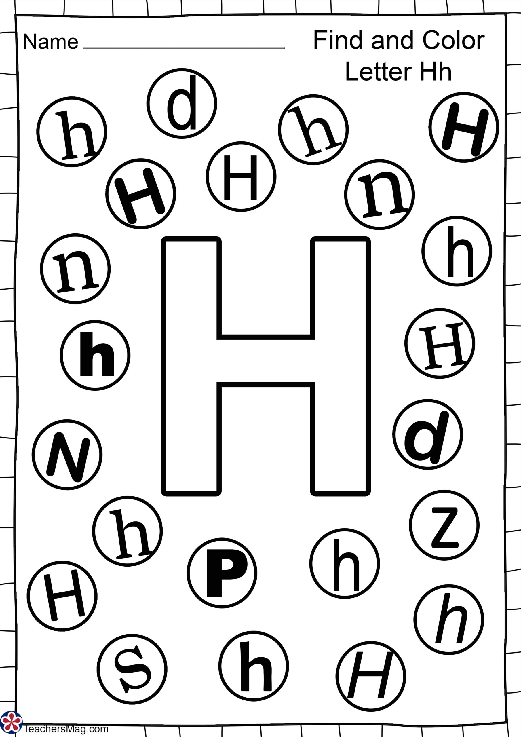 Letter H Worksheet Letter H Worksheet