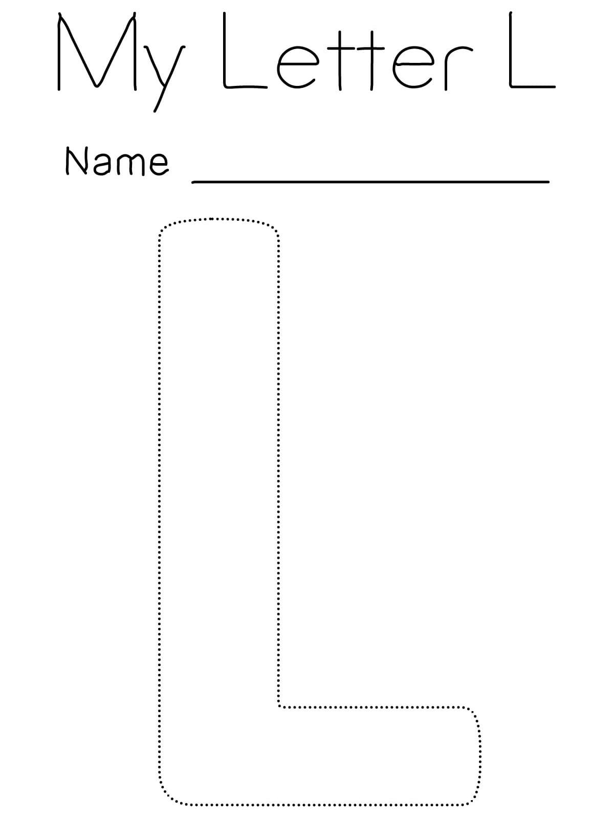 Letter L Tracing Worksheet Coloring Page Download Print Or Color 